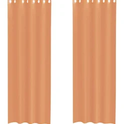 VIDAXL - Rideaux en voile avec œillets 2 pcs terre cuite