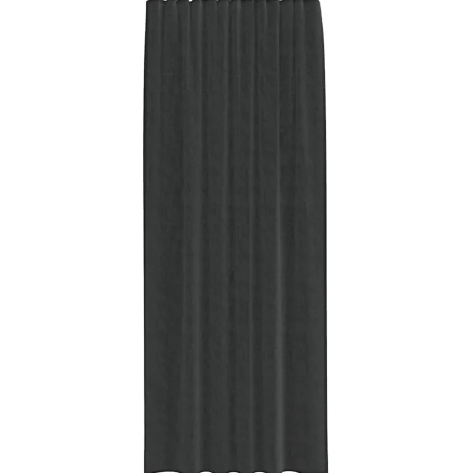 VIDAXL - Rideaux en voile avec passe-tringles 2 pcs noir