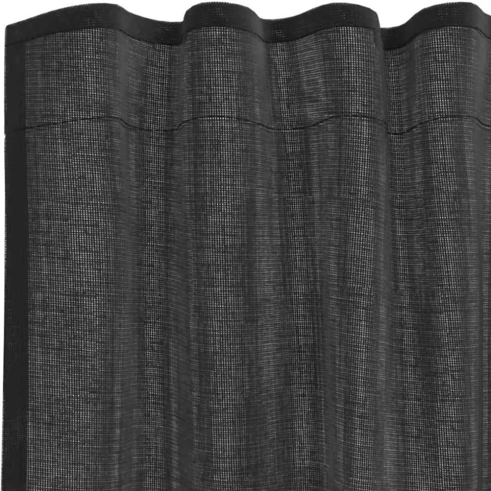 VIDAXL - Rideaux en voile avec passe-tringles 2 pcs noir