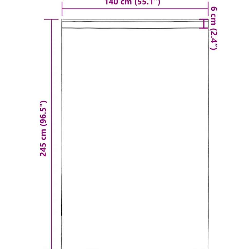 VIDAXL - Rideaux en voile avec passe-tringles 2 pcs noir