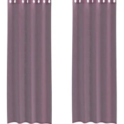 VIDAXL - Rideaux en voile avec œillets 2 pcs violet 140x260 cm