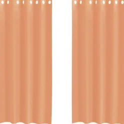 VIDAXL - Rideaux en voile avec œillets 2 pcs terre cuite