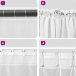 VIDAXL - Rideaux en voile avec passe-tringles 2 pcs rose clair