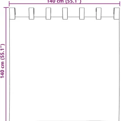 VIDAXL - Rideaux en voile avec passe-tringles 2 pcs rose