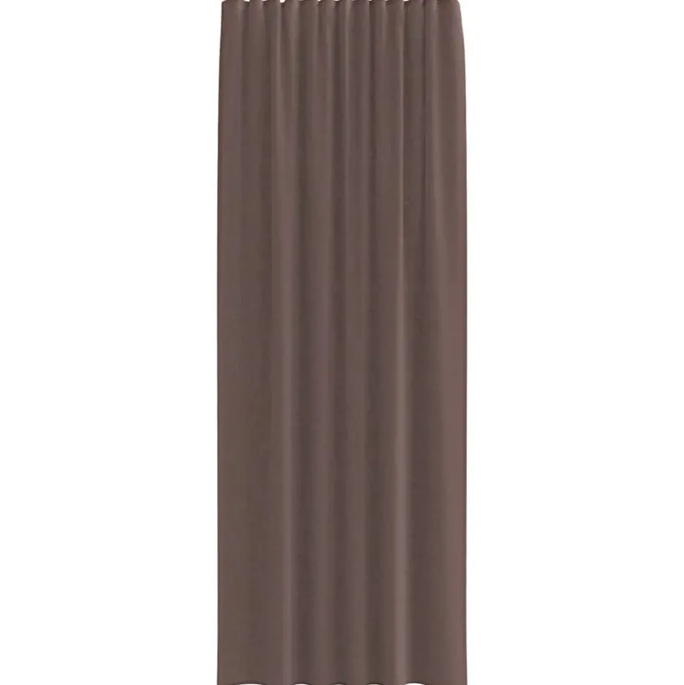 VIDAXL - Rideaux en voile avec passe-tringles 2 pcs marron