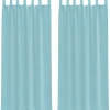 VIDAXL - Rideaux en voile avec passe-tringles 2 pcs turquoise