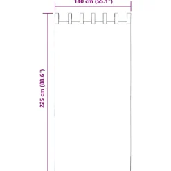 VIDAXL - Rideaux en voile avec passe-tringles 2 pcs turquoise
