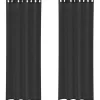 VIDAXL - Rideaux en voile avec œillets 2 pcs noir 140x300 cm