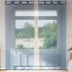 VIDAXL - Rideaux en voile avec œillets 2 pcs bleu royal