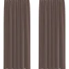 VIDAXL - Rideaux en voile avec passants 2 pcs marron