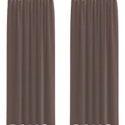 VIDAXL - Rideaux en voile avec passants 2 pcs marron