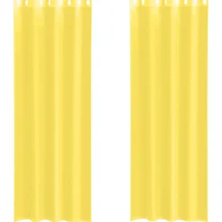 VIDAXL - Rideaux en voile avec œillets 2 pcs jaune