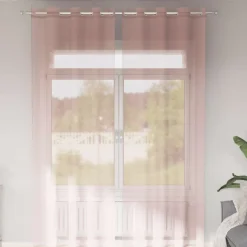 VIDAXL - Rideaux en voile avec œillets 2 pcs rose clair 140x260 cm