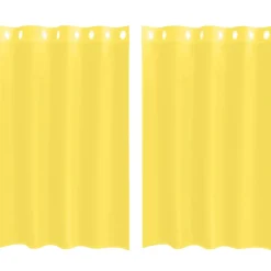 VIDAXL - Rideaux en voile avec œillets 2 pcs jaune