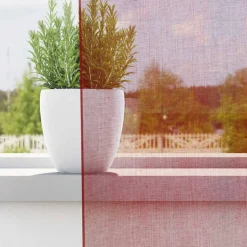 VIDAXL - Rideaux en voile avec passe-tringles 2 pcs rouge bordeaux