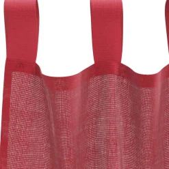 VIDAXL - Rideaux en voile avec boucles 2 pcs rouge bordeaux 140x245 cm