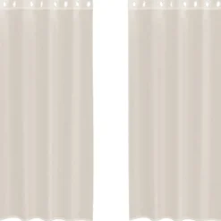 VIDAXL - Rideaux en voile avec œillets 2 pcs crème 140x225 cm