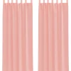 VIDAXL - Rideaux en voile avec passe-tringles 2 pcs rose