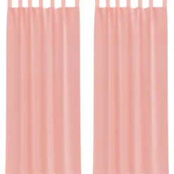 VIDAXL - Rideaux en voile avec passe-tringles 2 pcs rose