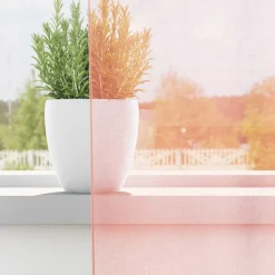 VIDAXL - Rideaux en voile avec passe-tringles 2 pcs rose