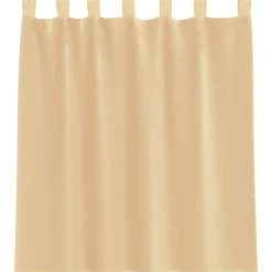 VIDAXL - Rideaux en voile avec passe-tringles 2 pcs sable