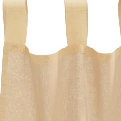 VIDAXL - Rideaux en voile avec passe-tringles 2 pcs sable