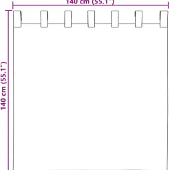 VIDAXL - Rideaux en voile avec passe-tringles 2 pcs sable