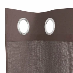 VIDAXL - Rideaux en voile avec œillets 2 pcs marron 140x245 cm