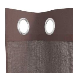 VIDAXL - Rideaux en voile avec œillets 2 pcs marron 140x225 cm