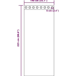 VIDAXL - Rideaux en voile avec œillets 2 pcs marron 140x225 cm