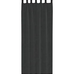 VIDAXL - Rideaux en voile avec passants 2 pcs noir