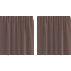 VIDAXL - Rideaux en voile avec passants 2 pcs marron