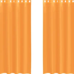 VIDAXL - Rideaux en voile avec œillets 2 pcs orange 140x245 cm