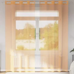 VIDAXL - Rideaux en voile avec œillets 2 pcs orange 140x245 cm