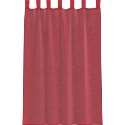 VIDAXL - Rideaux en voile avec passe-tringles 2 pcs rouge bordeaux