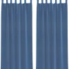 VIDAXL - Rideaux en voile avec passe-tringles 2 pcs bleu royal