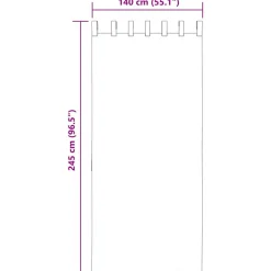 VIDAXL - Rideaux en voile avec passe-tringles 2 pcs bleu royal