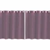 VIDAXL - Rideaux en voile avec œillets 2 pcs violet 140x140 cm