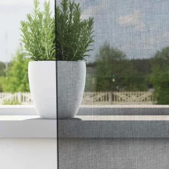 VIDAXL - Rideaux en voile avec passants 2 pcs noir