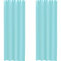 VIDAXL - Rideaux en voile avec œillets 2 pcs turquoise