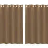 VIDAXL - Rideaux en voile avec œillets 2 pcs marron clair