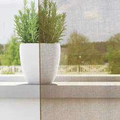 VIDAXL - Rideaux en voile avec œillets 2 pcs marron clair