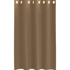 VIDAXL - Rideaux en voile avec œillets 2 pcs marron clair