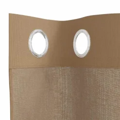 VIDAXL - Rideaux en voile avec œillets 2 pcs marron clair