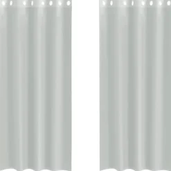 VIDAXL - Rideaux en voile avec œillets 2 pcs gris clair 140x225 cm