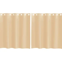 VIDAXL - Rideaux en voile avec œillets 2 pcs sable