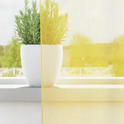 VIDAXL - Rideaux en voile avec œillets 2 pcs jaune