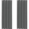 VIDAXL - Rideaux en voile avec œillets 2 pcs gris foncé 140x300 cm