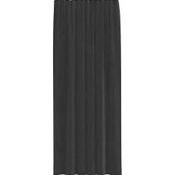 VIDAXL - Rideaux en voile avec passe-tringle 2 pcs noir