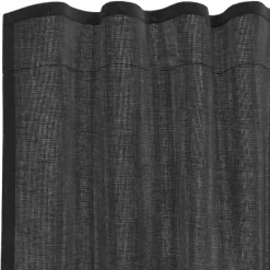 VIDAXL - Rideaux en voile avec passe-tringle 2 pcs noir